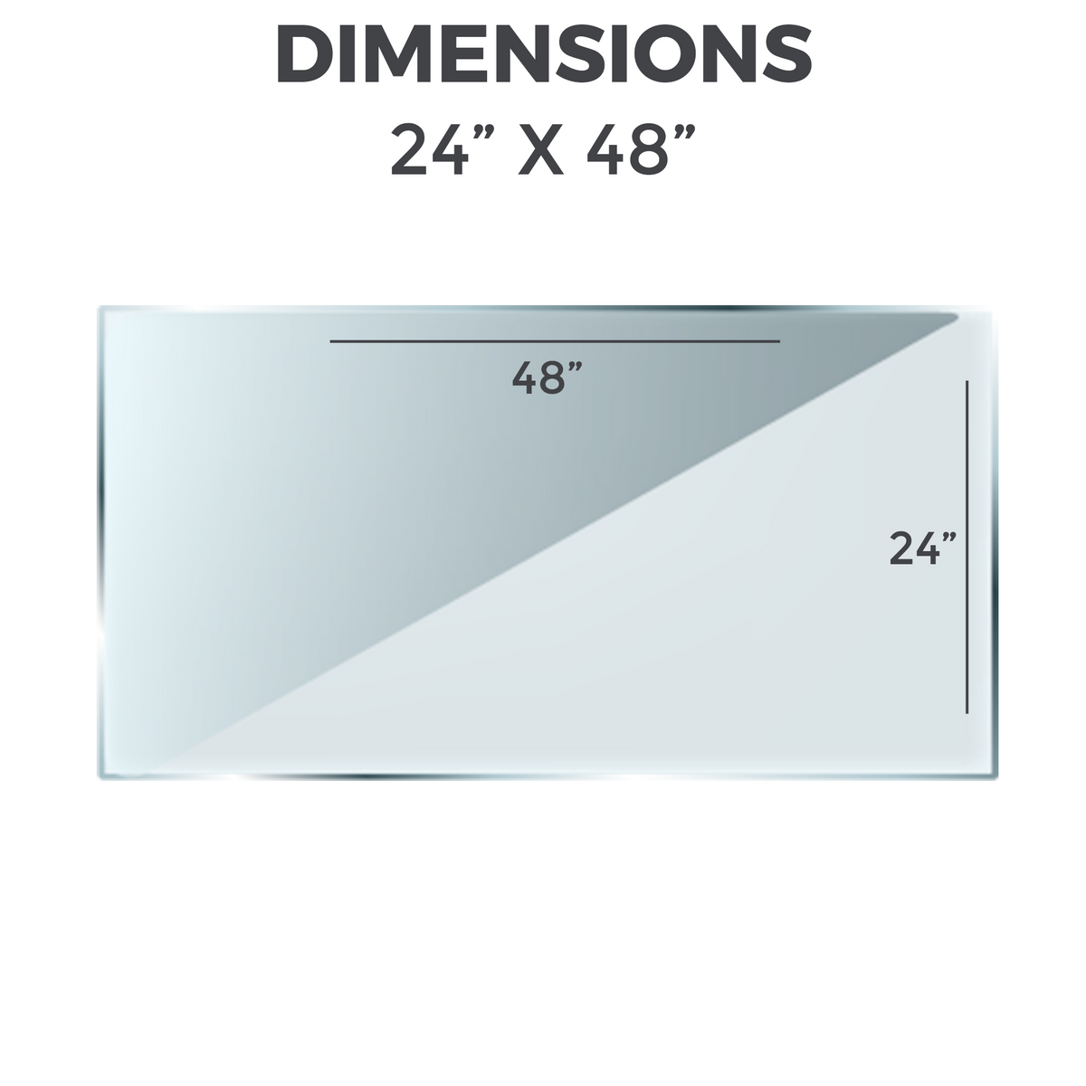 GLASS TABLETOP | Rectangular | 24