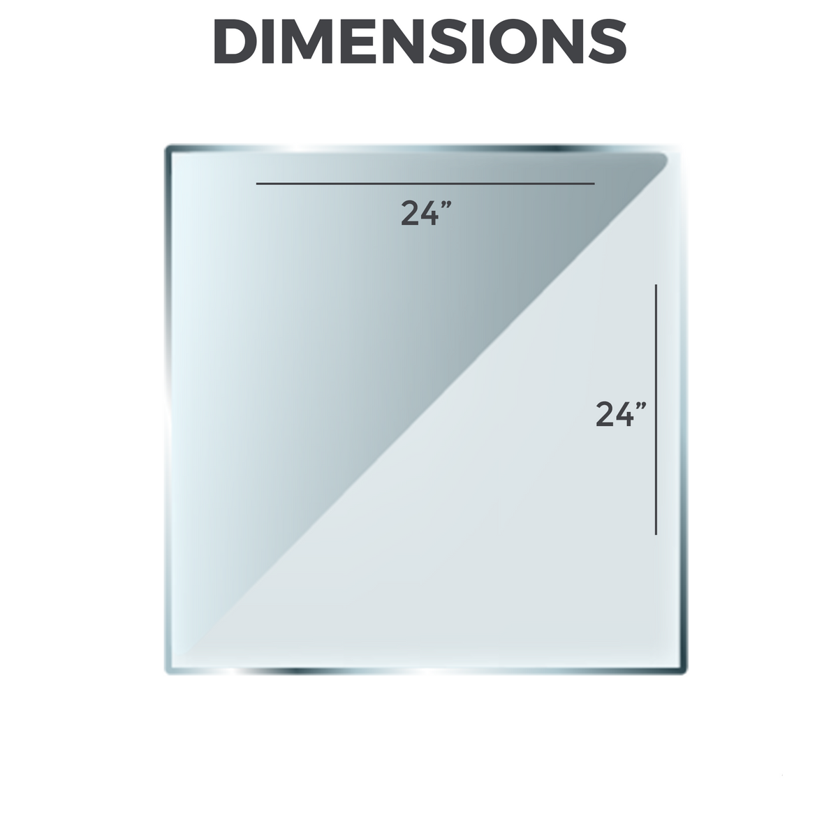 GLASS TABLETOP | Square | 24