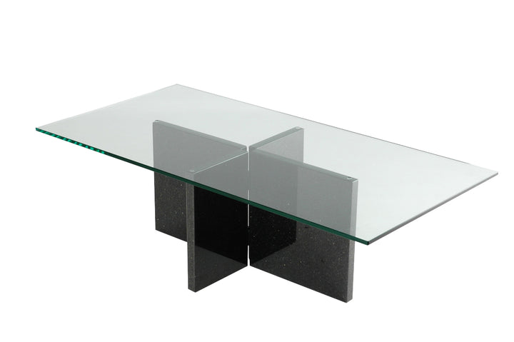 COFFEE TABLE | Cross Base Rectangular | 24"L 48"W 14"H